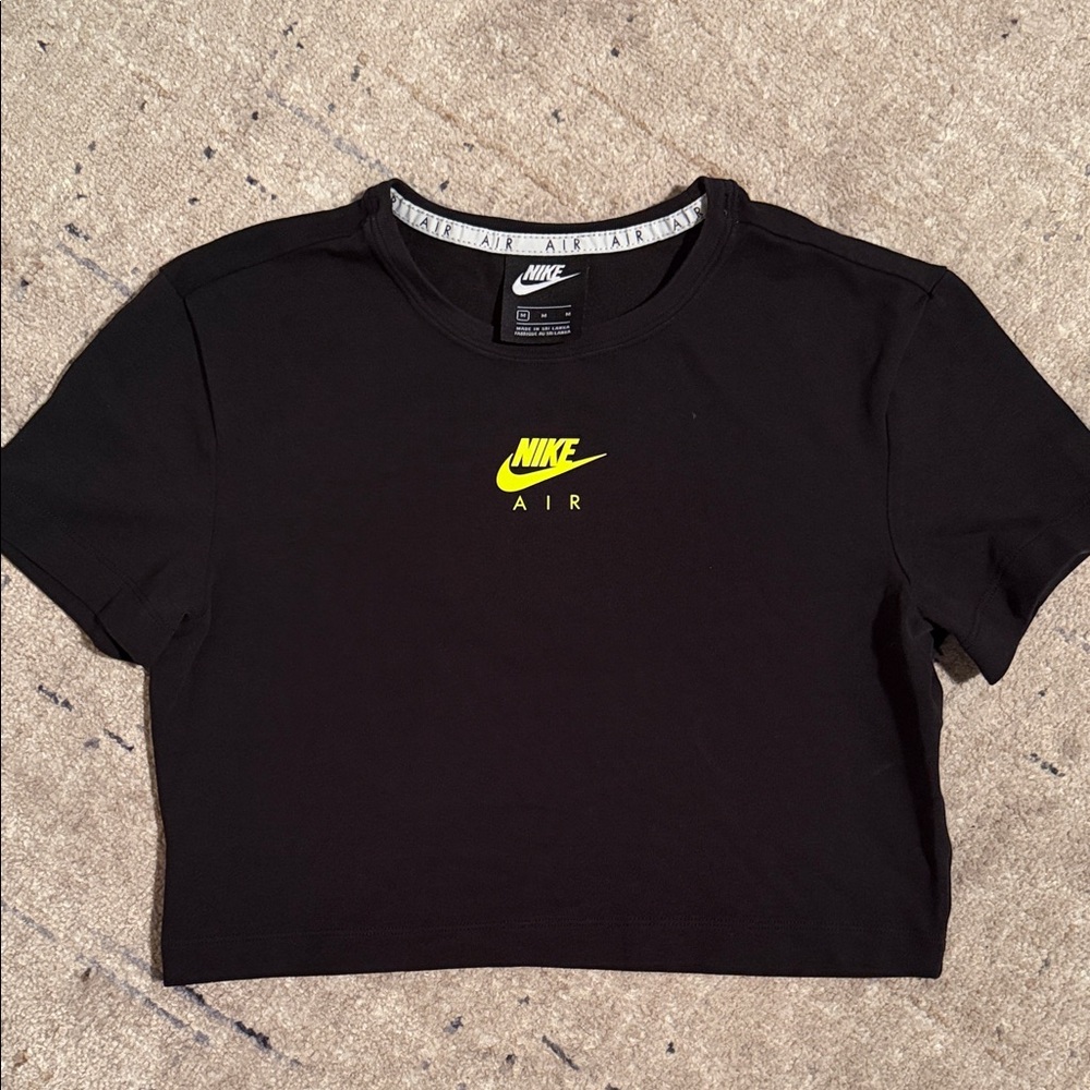 Nike Black T-Shirt with Neon Logo